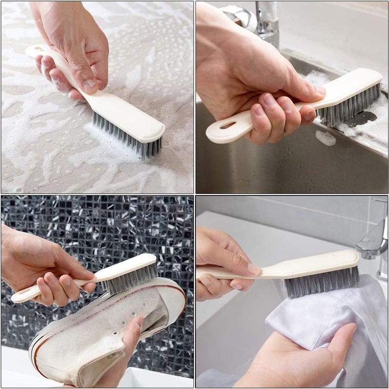 ANERONG Multi-Purpose Scrub Brush Set - 4 Pack Kitchen Cleaning Brushes with Stiff Bristles for Dishes, Pots, Pans, Sink & Bottles - Dish Brush with Ergonomic Handle - Image 4